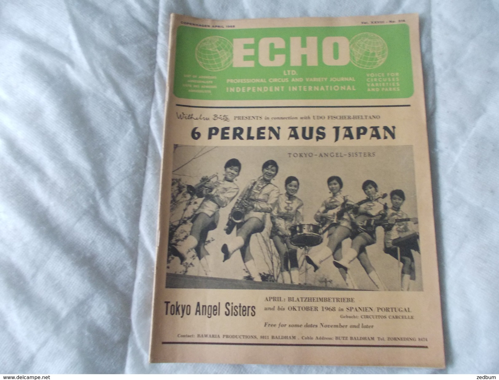 ECHO LTD Professional Circus And Variety Journal Independent International N° 314 April 1968 - Entertainment