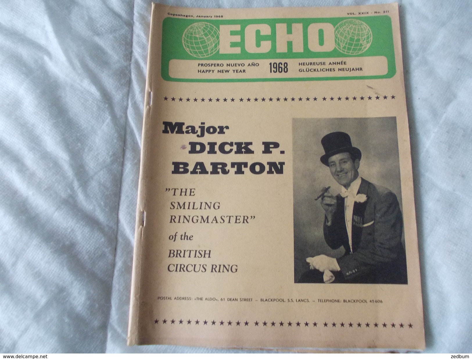 ECHO LTD Professional Circus And Variety Journal Independent International N° 311 January 1968 - Unterhaltung