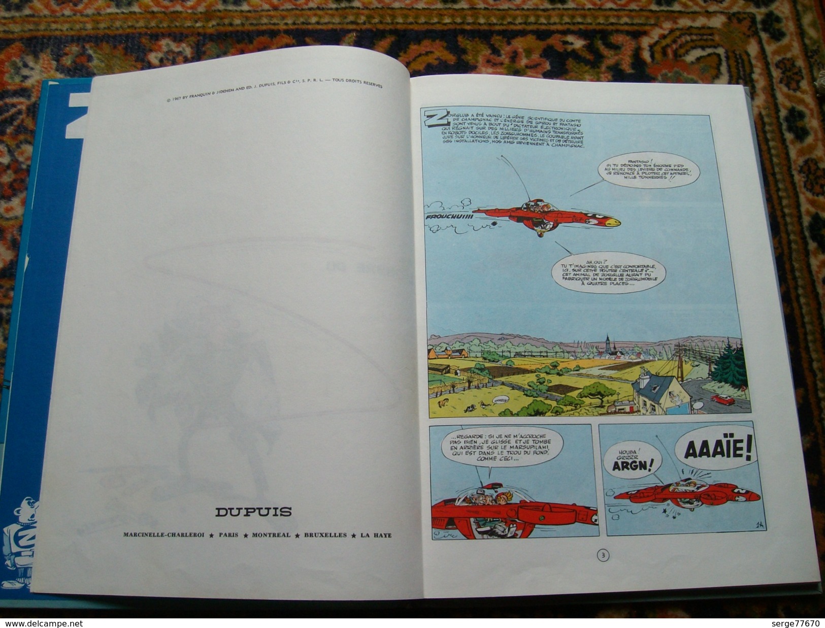 Spirou et Fantasio Franquin L'ombre du Z édition 1967 Dupuis