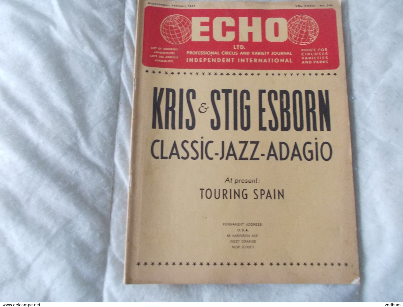 ECHO LTD Professional Circus And Variety Journal Independent International N° 300 February 1967 - Entertainment