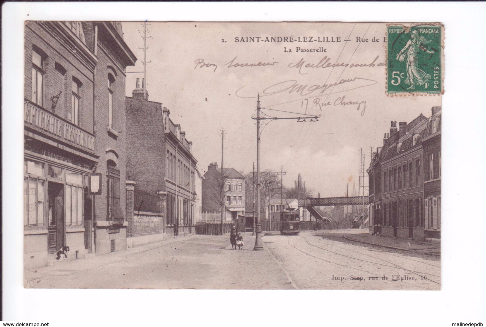 CPA Animée - SAINT-ANDRE-LEZ-LILLE - Tramway - Other & Unclassified