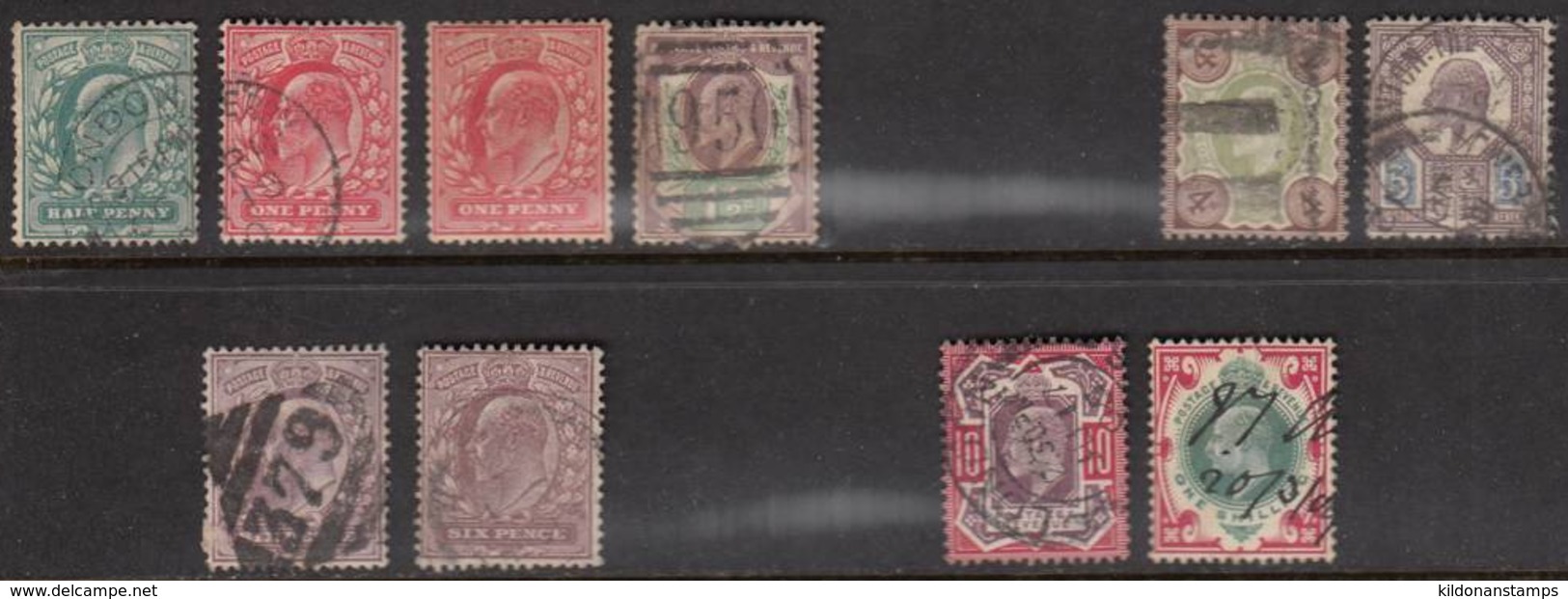 Great Britain 1902 Mint Mounted/cancelled, See Notes, Sc# 127-129,133-134,135a,135b,137a,140 (incl 128a) - Oblitérés