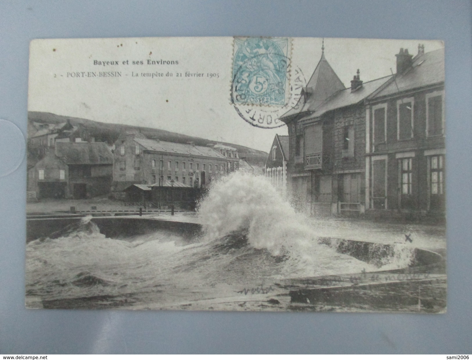 CPA 14 PORT EN BESSIN LA TEMPÊTE DE FÉVRIER 1905 - Port-en-Bessin-Huppain