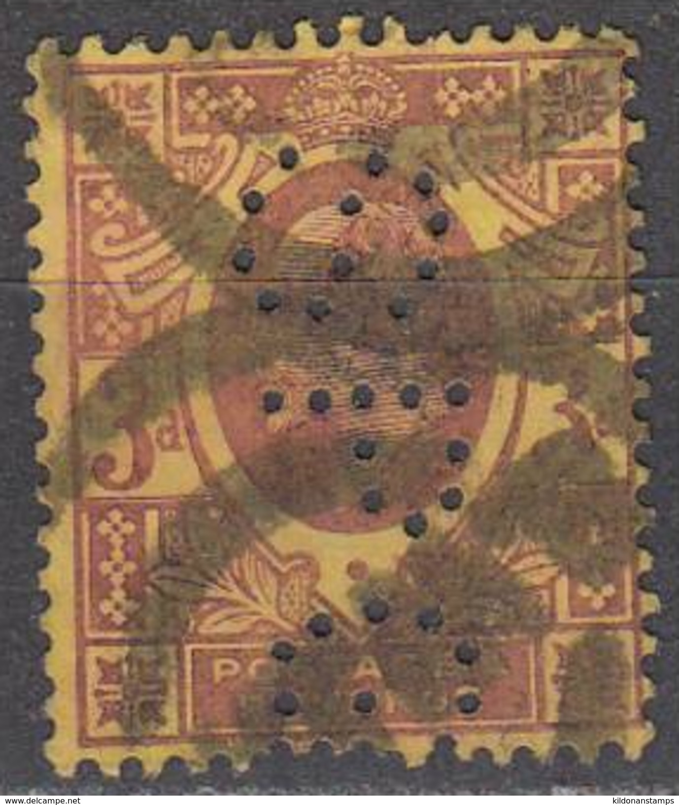 Great Britain 1911 Cancelled, Perf 15x14, Perfin "SPG', Sc# 149, SG 285 - Oblitérés
