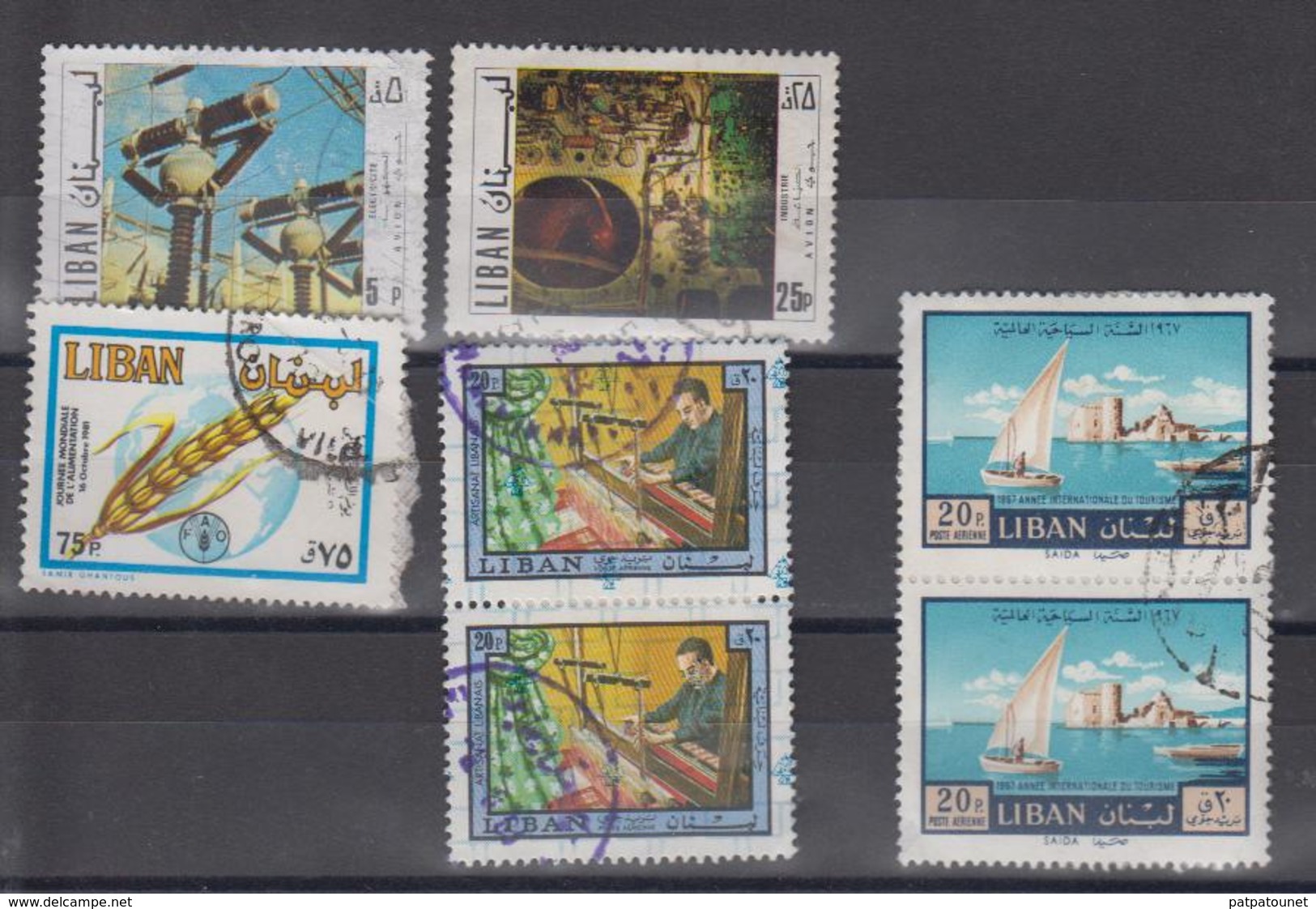 Liban Lot De 17 Timbres O - Liban