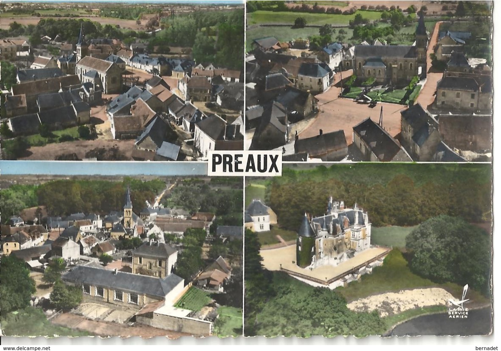 PREAUX ... LE BOURG .. PLACE DE L'EGLISE ... LES ECOLES ... LE CHATEAU ...LAPIE - Sonstige & Ohne Zuordnung