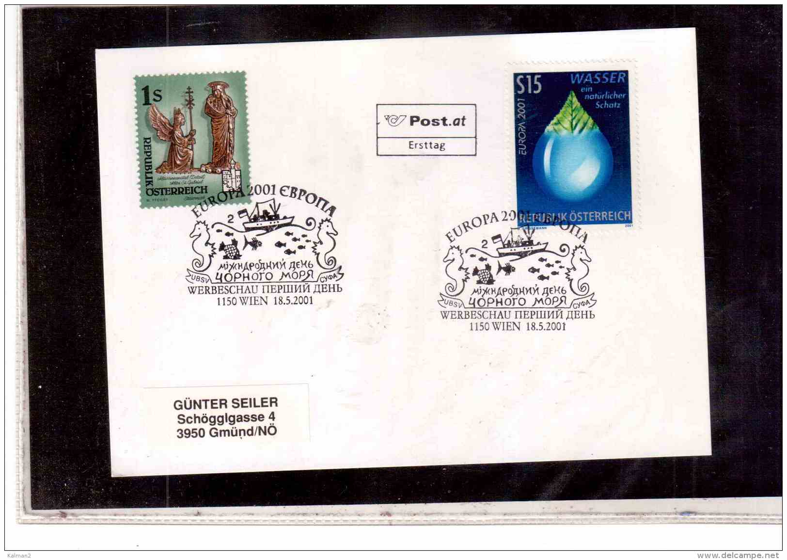 AU989   -   WIEN  18.5.2001     /   FDC  MICHEL NR. 2344  -  EUROPA 2001 - FDC