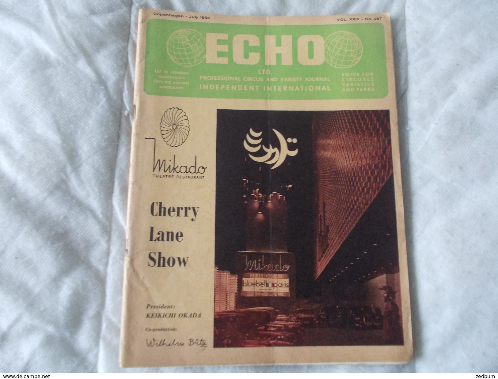 ECHO LTD Professional Circus And Variety Journal Independent International N° 257 July 1963 - Divertissement