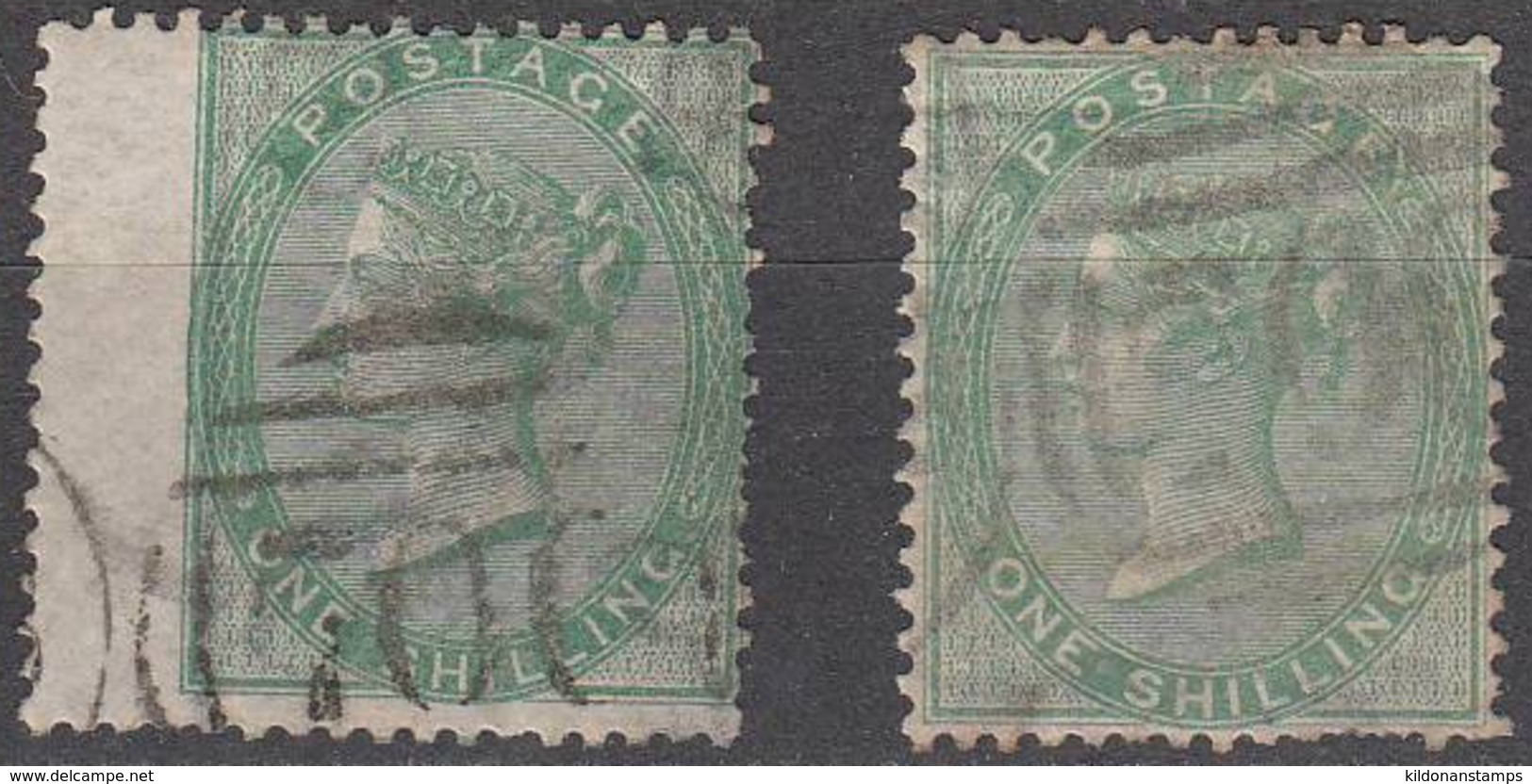 Great Britain 1856 Cancelled,  Heraldric Wmk, Sc# 28, 28a; SG 72, 73 - Gebruikt