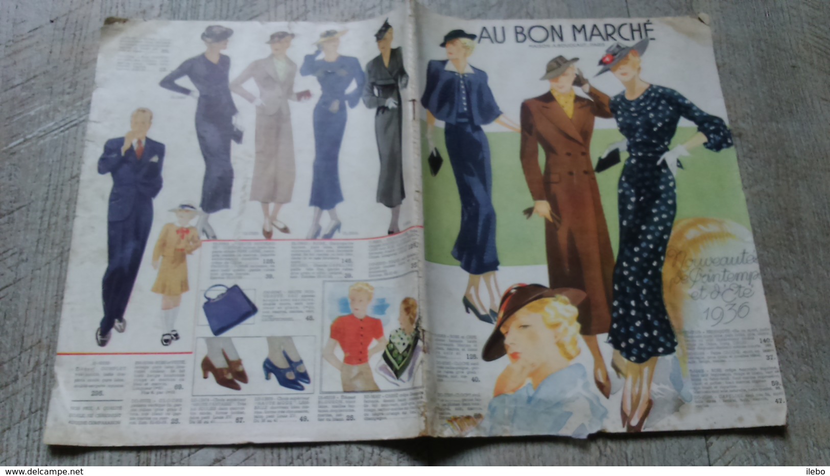 Catalogue Ancien Au Bon Marché Paris 1936  Toilettes  Mode Femmes Enfants - Mode