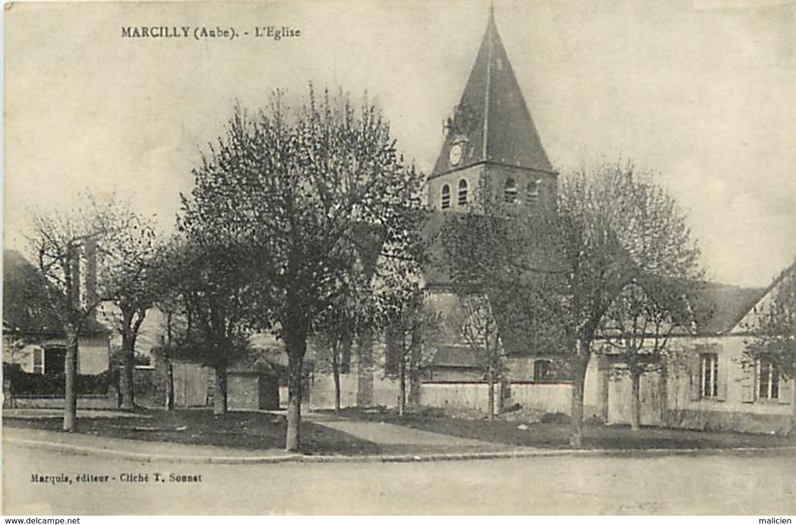 -dpts Div.-ref-NN180- Aube - Marcilly - L Eglise - Carte Bon Etat - - Marcilly