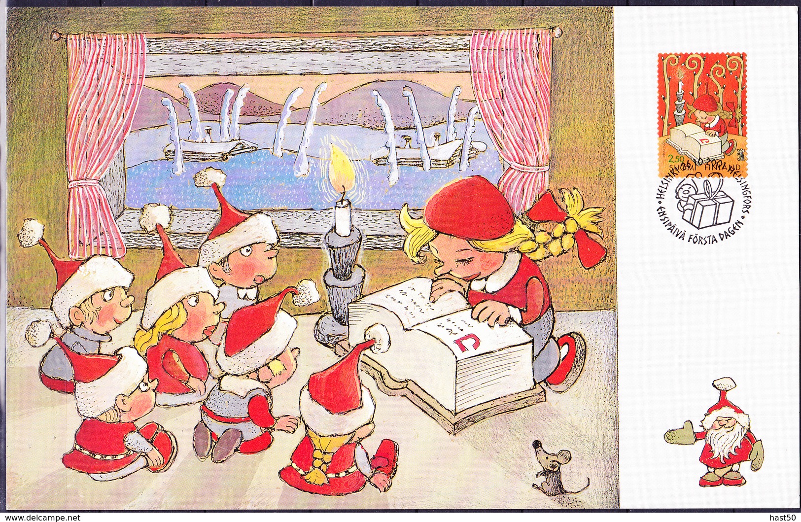 Finnland Finland Finlande - Weihnachtskarte (MiNr: 1588/9) - 2001  !!lesen/read/lire!! - Cartas & Documentos