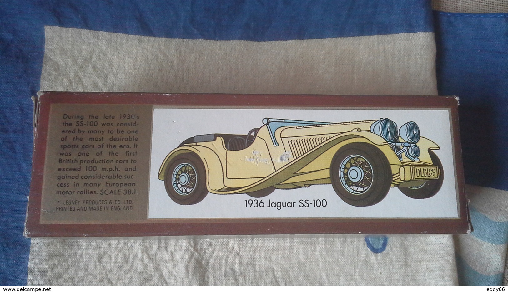 Matchbox " Models Of Yesteryear" Y-1 1936 Jaguar SS-100 - Sonstige & Ohne Zuordnung