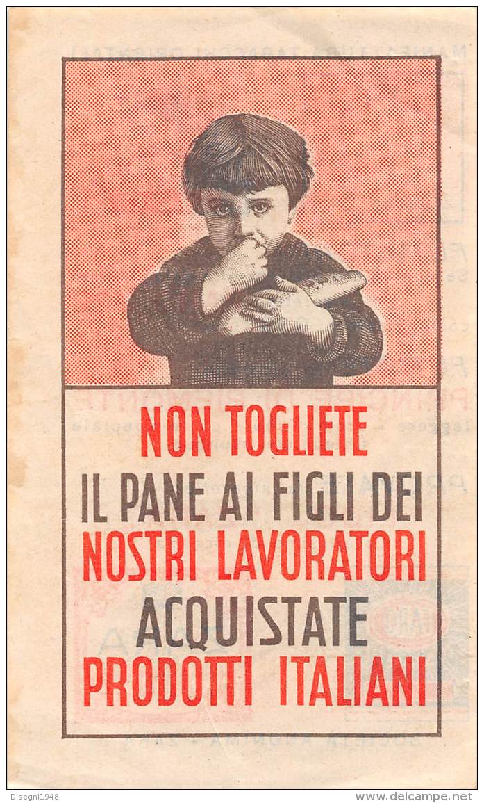 06711 "MANIFATTURA TABACCHI ORIENTALI S.A. ZARA - NON TOGLIETE IL PANE AI FIGLI DEI NOSTRI LAVORATORI......." ORIG. - Articoli Pubblicitari