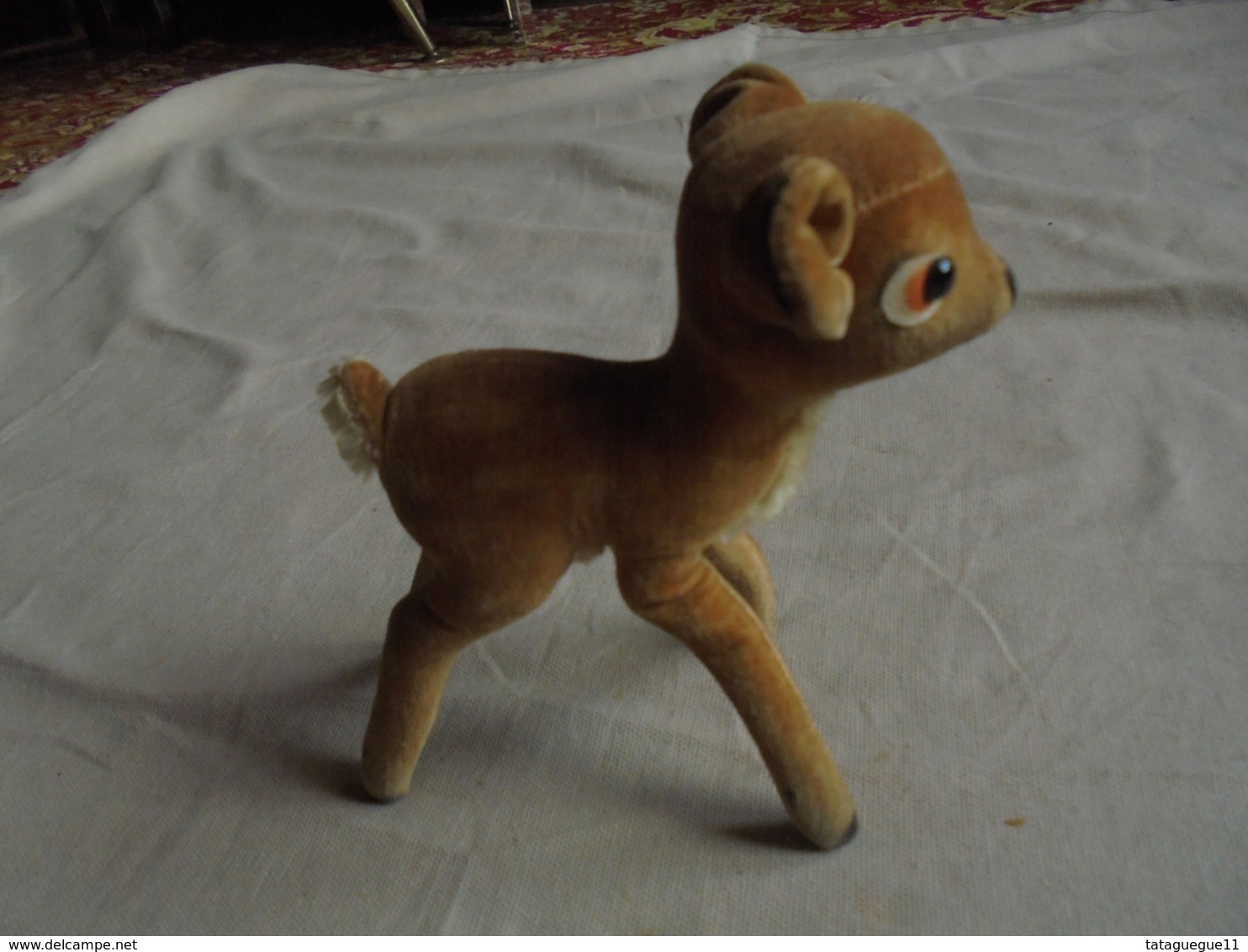 Ancien - Petit Faon "Bambi" En Peluche Années 50 Allemagne - Plüschtiere