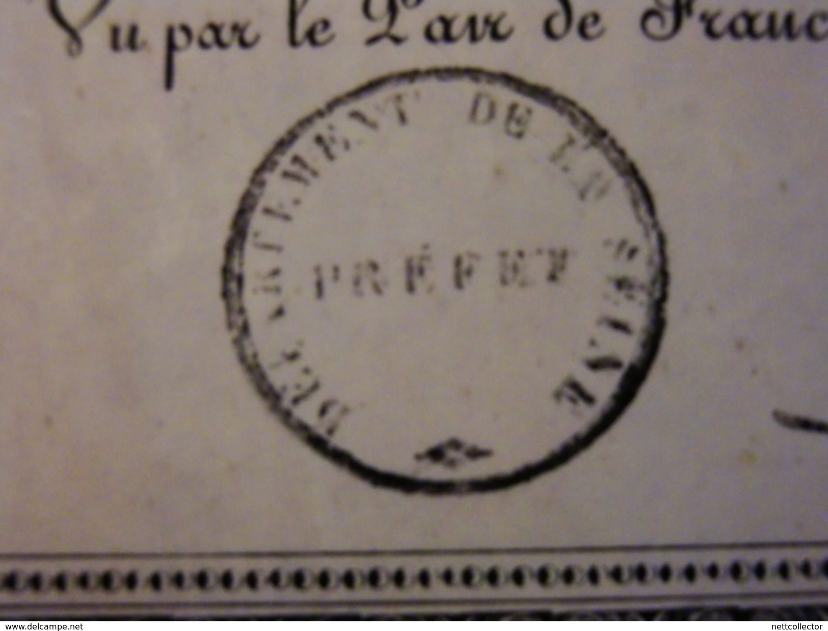 DOCUMENT 1846 GARDE NATIONAL DE PARIS / COMPAGNIE DE CHASSEURS - Bolli Militari (ante 1900)