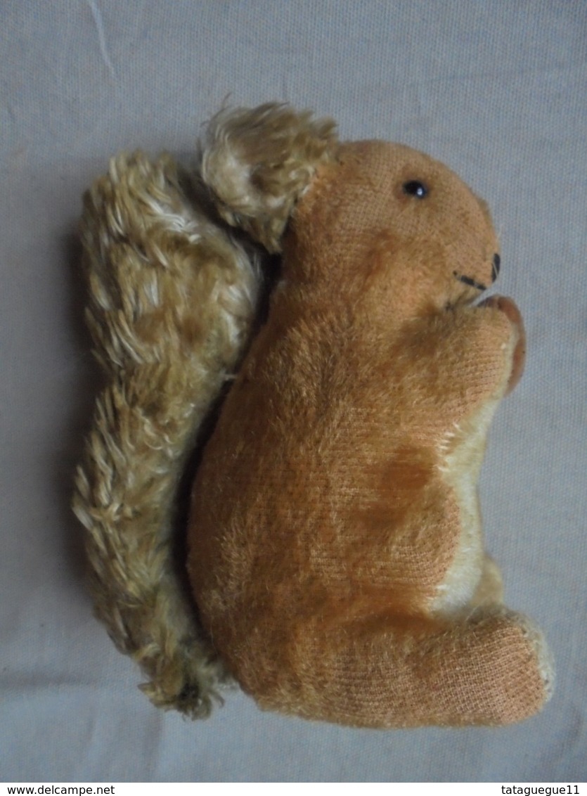 Ancien  - Petit écureuil En Peluche Années 50 Allemagne - Peluche