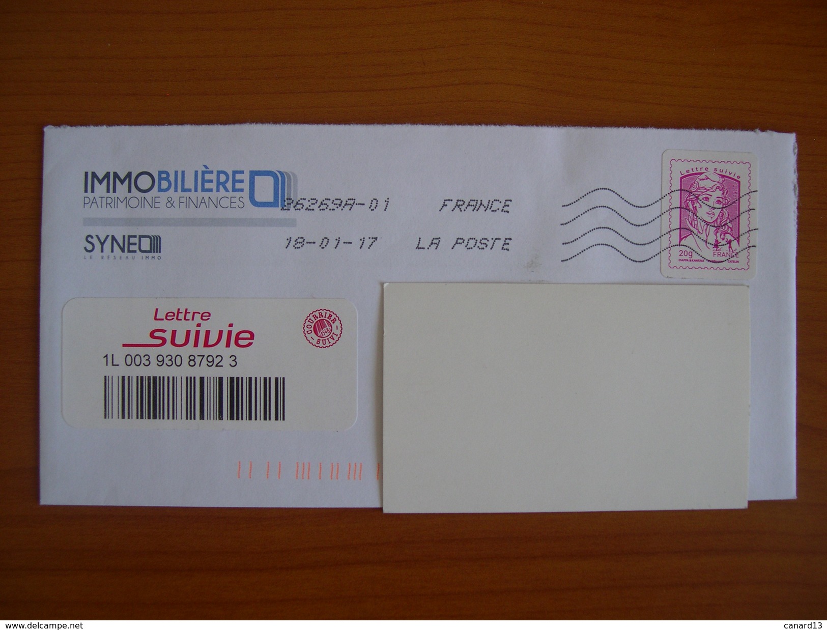 Enveloppe Lettre Suivie Marianne Ciappa - Prêts-à-poster: Other (1995-...)