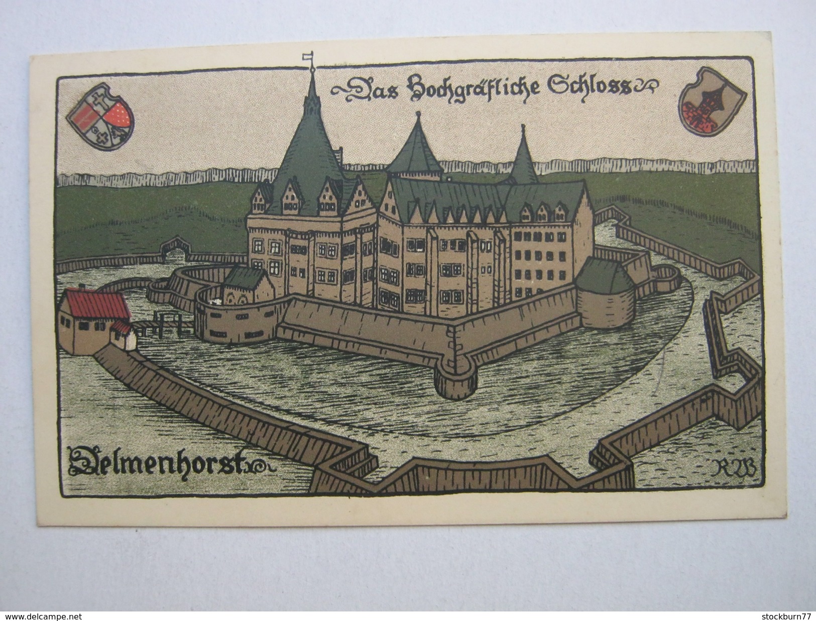 DELMENHORST , Steindruckkarte    , Schöne Karte   ,verschickt  ,   2  Scans - Delmenhorst