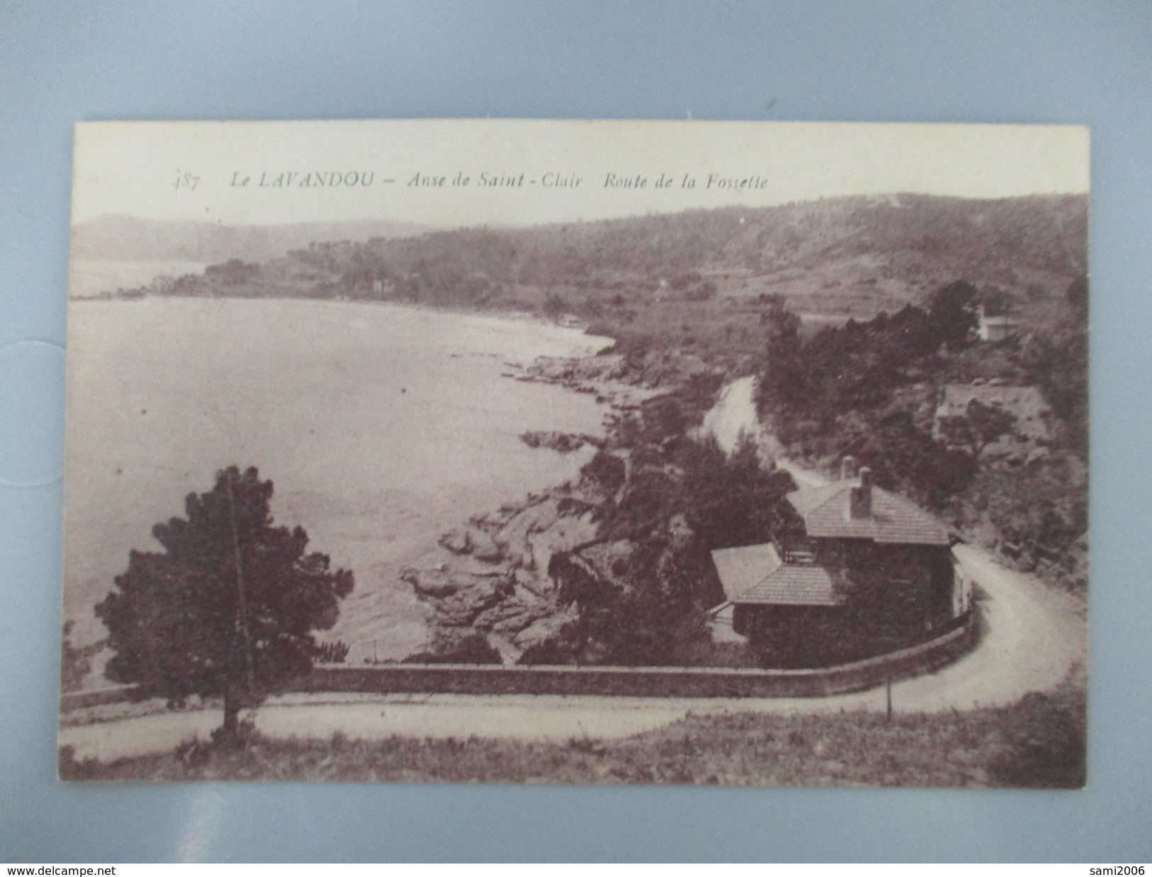 CPA 83 LE LAVANDOU ANSE DE SAINT CLAIR ROUTE DE LA FOSSETTE - Le Lavandou