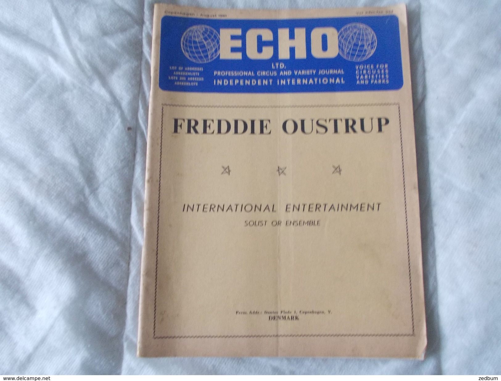 ECHO LTD Professional Circus And Variety Journal Independent International N° 234 August 1961 - Amusement