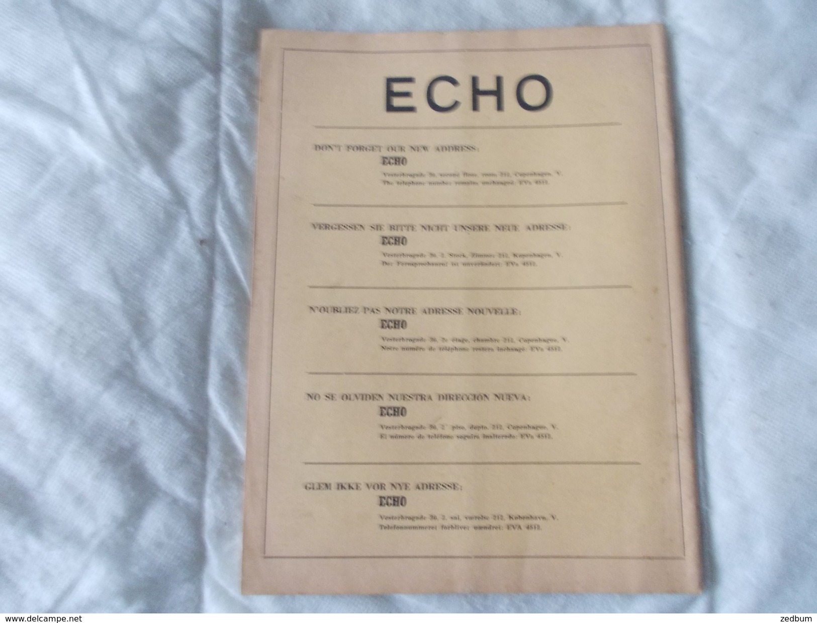 ECHO LTD Professional Circus And Variety Journal Independent International N° 234 August 1961 - Divertissement