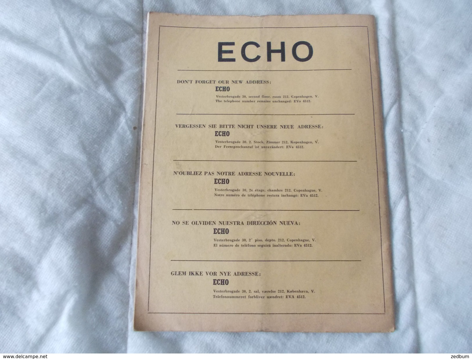 ECHO LTD Professional Circus And Variety Journal Independent International N° 234 August 1961 - Entretenimiento