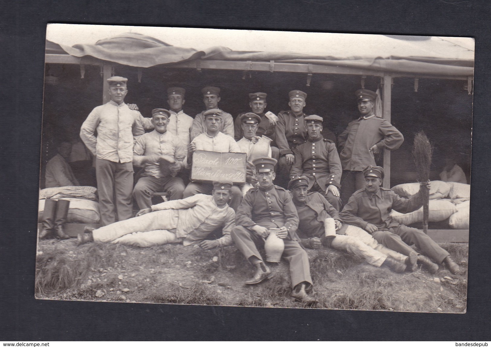 Carte Photo Militaria Lager Hammelburg 1913 - Parole 100 ( Photo Alberti Envoi Vers Arthur Bernard Strasbourg ) - Hammelburg