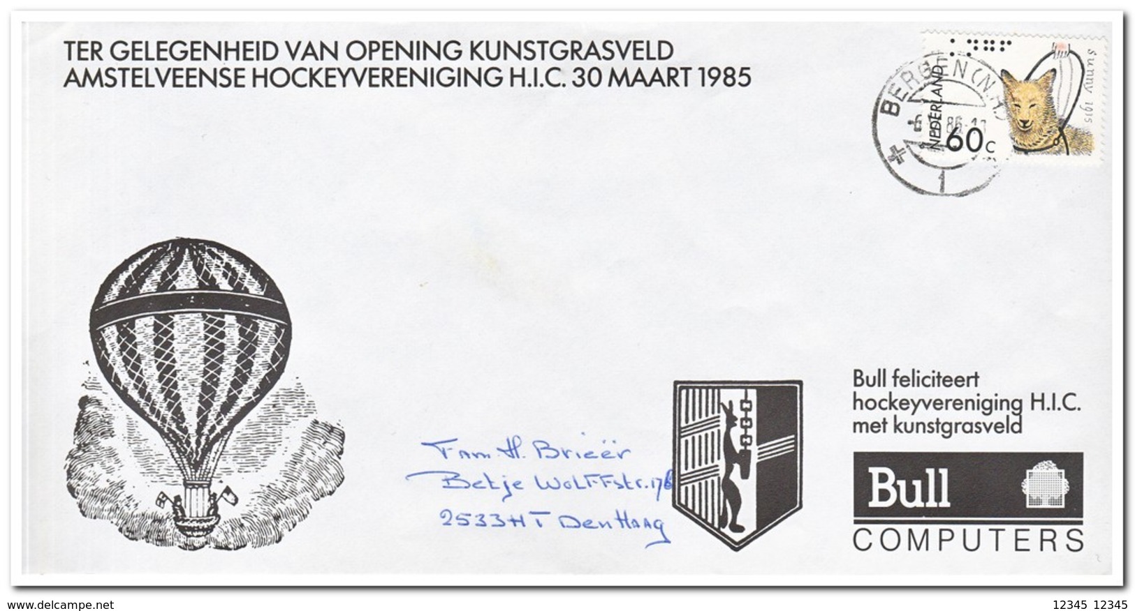 Ballonvaart Ter Gelegenheid Opening Kunstgrasveld Hockeyvereniging Amstelveen 1985 - Luchtballons