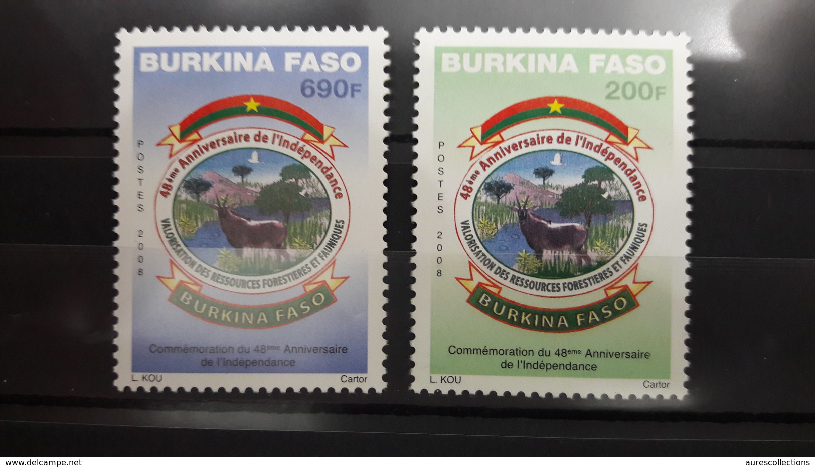 BURKINA FASO INDEPENDENCE WILD ANIMALS FAUNA 2008 - RARE - MNH ** - Burkina Faso (1984-...)