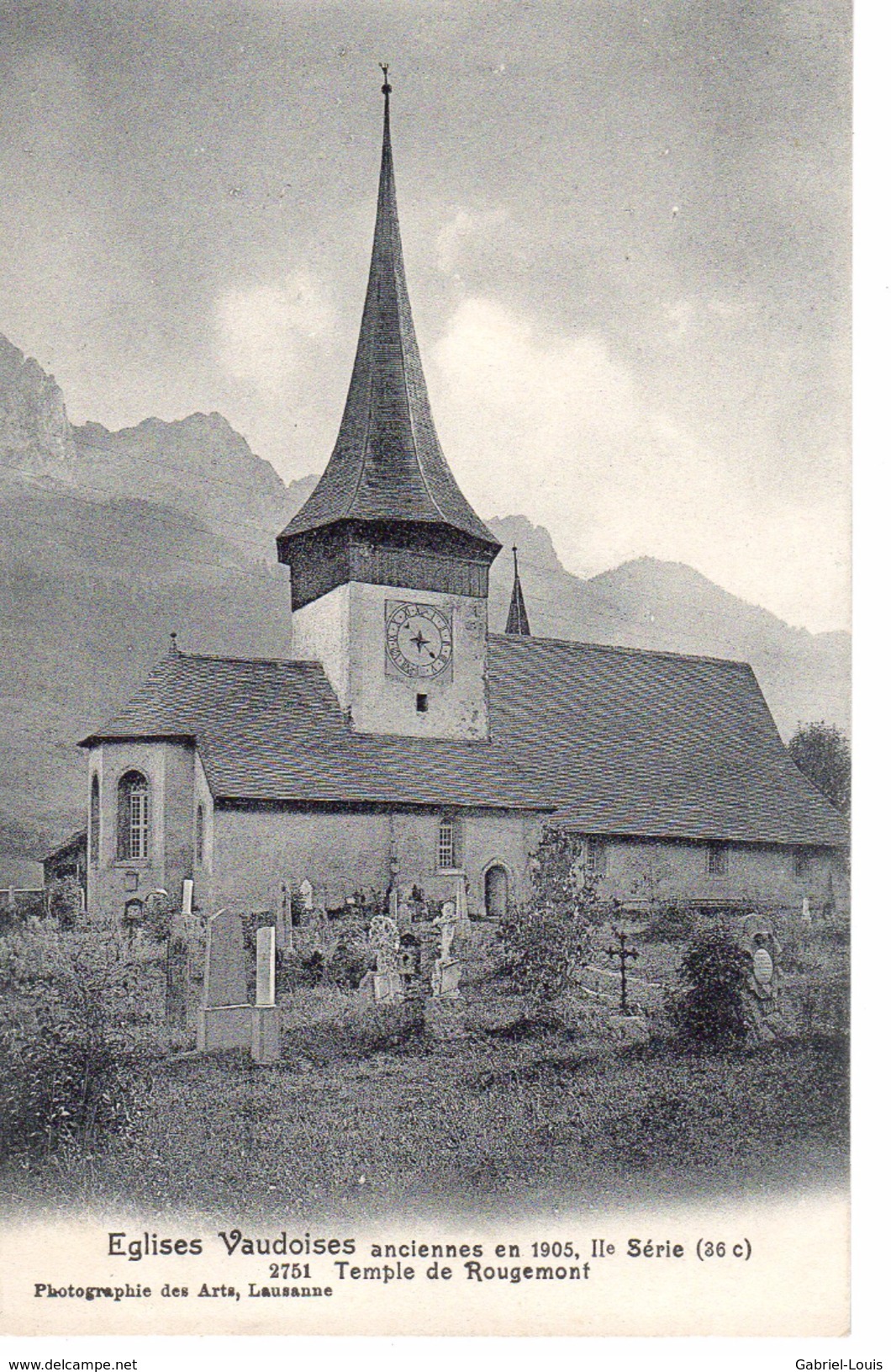 Rougemont - Temple De Rougemont - Eglise Vaudoises Anciennes En 1905 - Rougemont