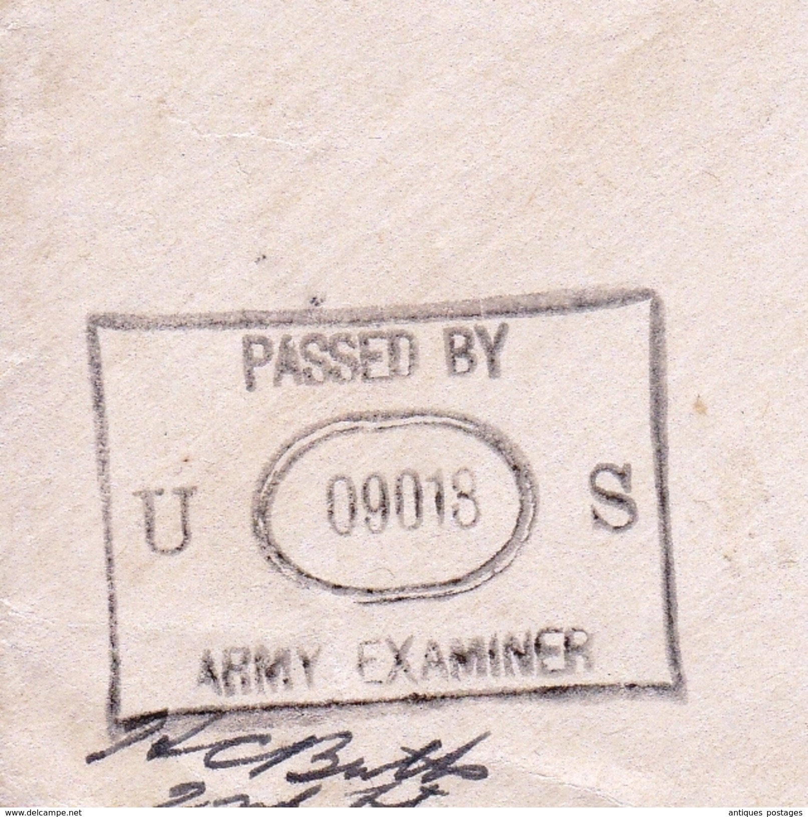 Lettre 1944 Seconde Guerre Mondiale US Army Postal Censure Army Examiner Casual Detachment - Briefe U. Dokumente