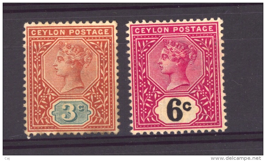GB  -  Ceylan  :  Yv  128-29  * - Ceylon (...-1947)