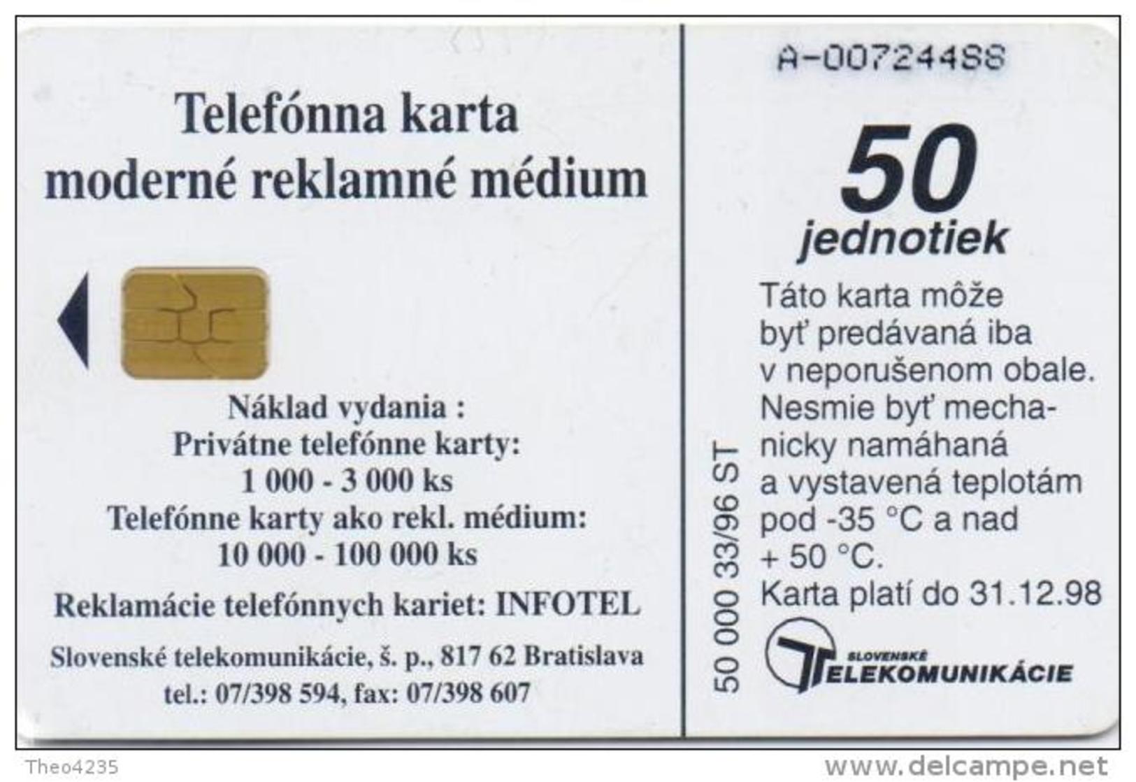 SLOVAKIA PHONECARDS BIRD-50000cps -33/96-USED(2) - Adler & Greifvögel