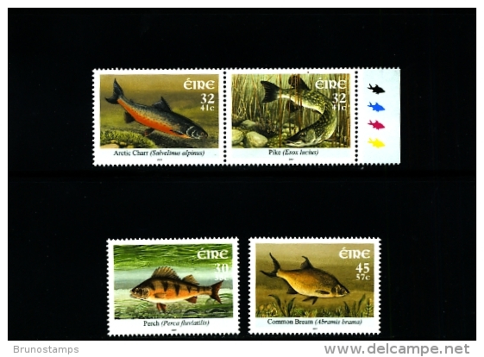 IRELAND/EIRE - 2001  FRESHWATER FISHES  SET  MINT NH - Nuovi