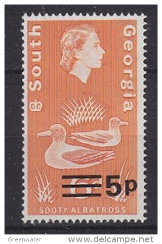 South Georgia 1977 Decimal Surcharges 5p On 6d ** Mnh (21095) - Géorgie Du Sud