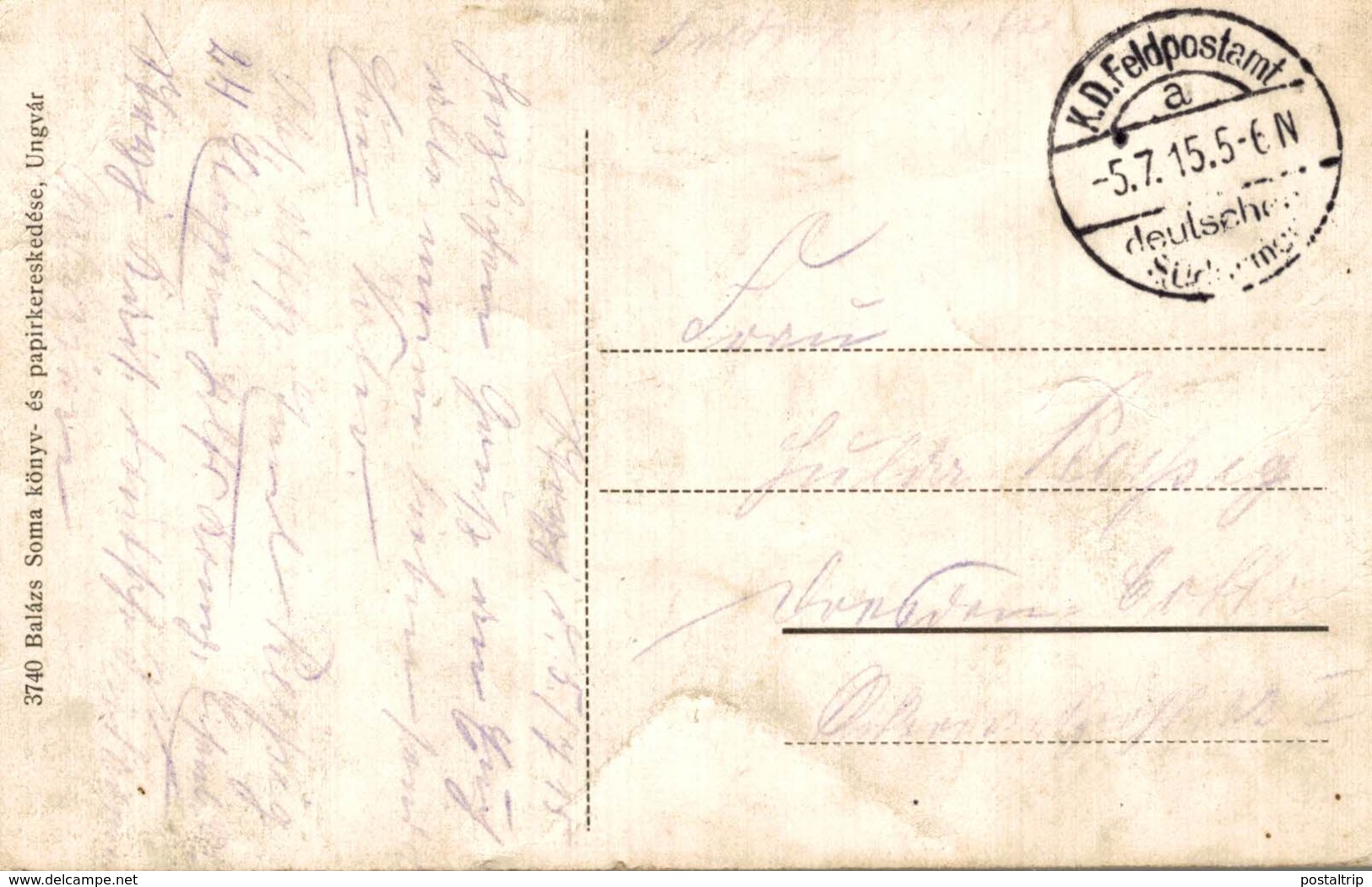 FELDPOST 1915 UDVOZIET A KARPATOKBOL Gruss Von Den Karpaten - Ruthen. Russia UkrainE RUSSE RUSSIE - Ukraine