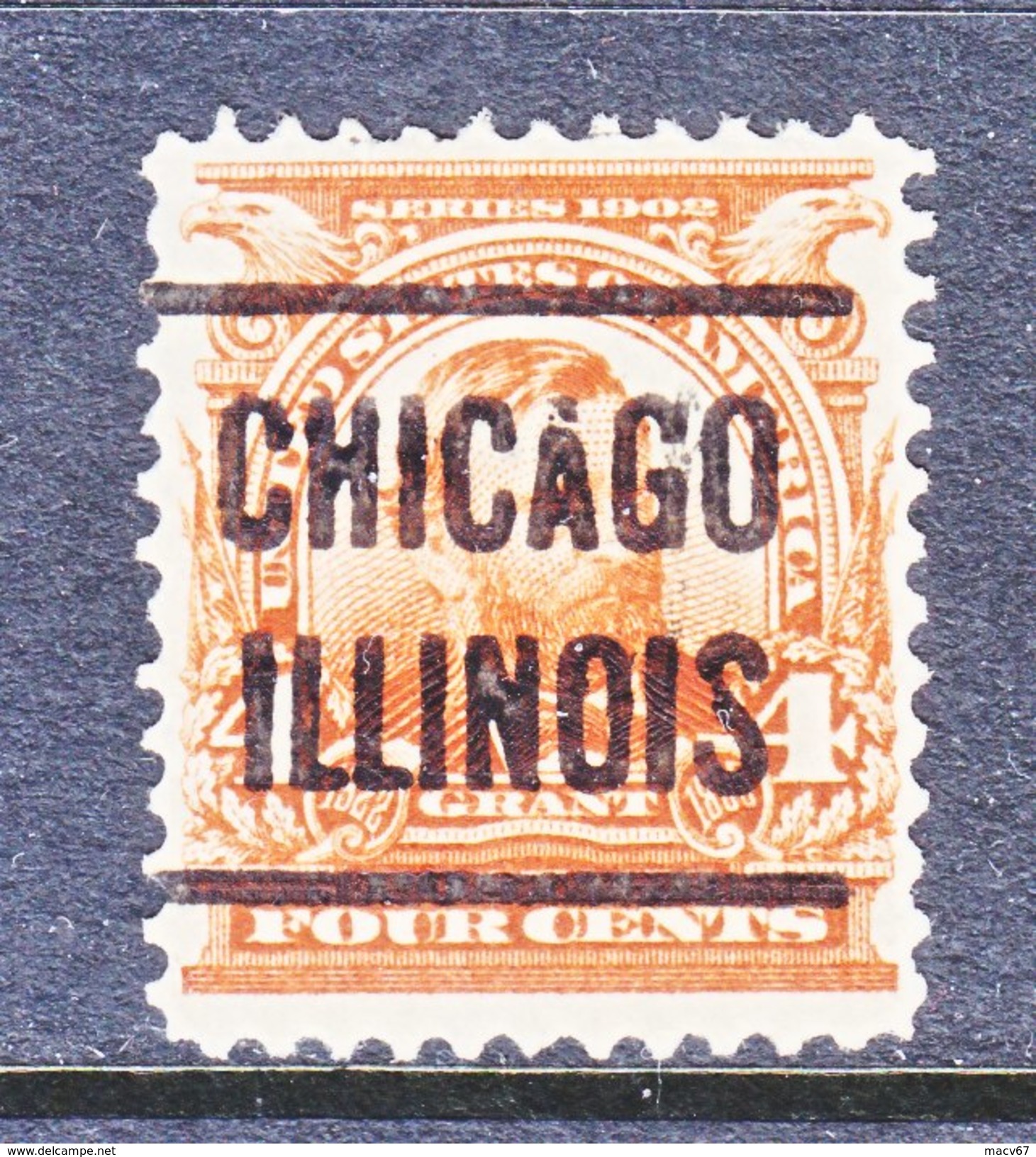 U.S. 303     (o)   PRECANCEL  . CHICAGO - Used Stamps