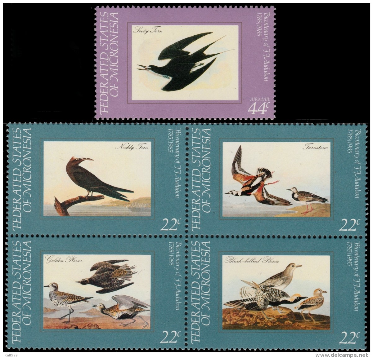 ~~~ Micronesia 1985 - Fauna Birds Oiseaux Vogels- Mi. 40/44 ** MNH ~~~ - Micronesië