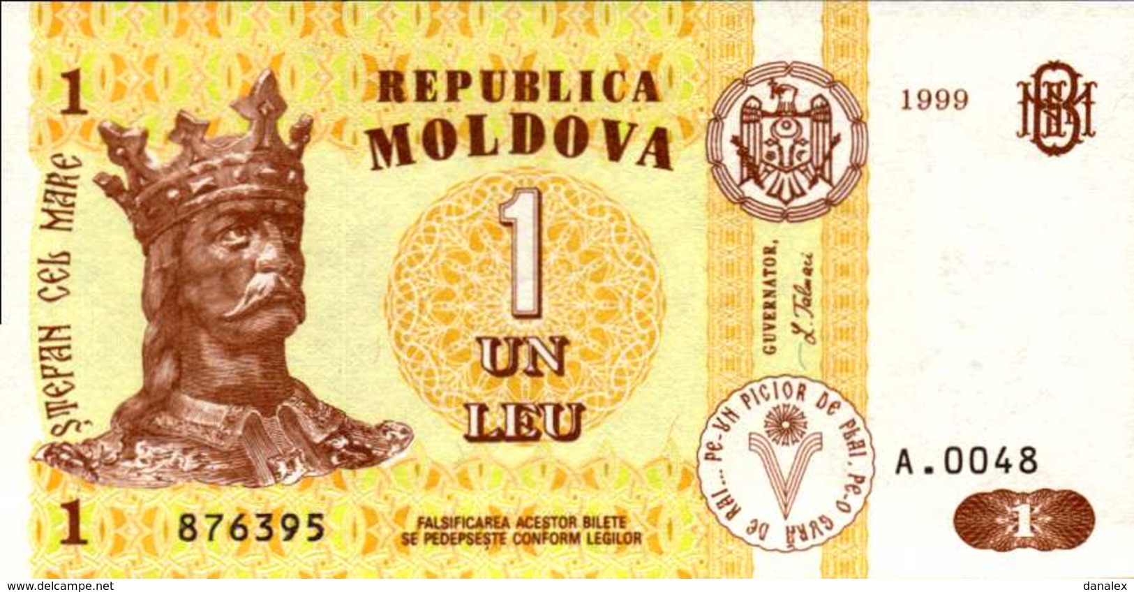 MOLDAVIE 1 LEU De 1999   Pick 8c  UNC/NEUF - Moldova