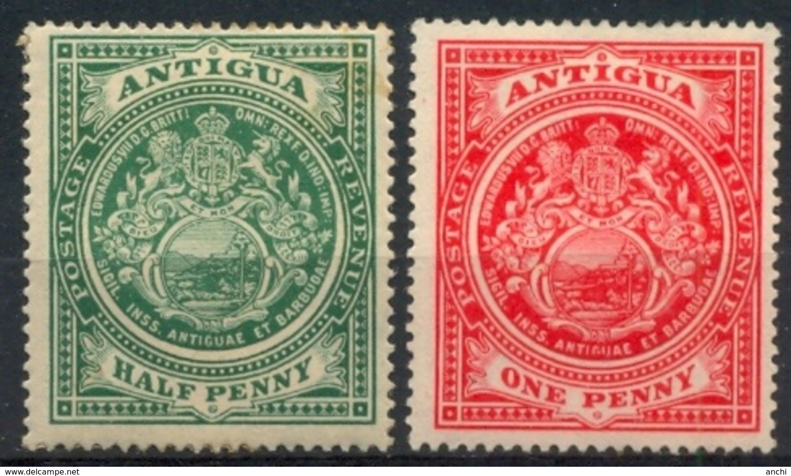 Antigua 1908. YT 29-30. - 1858-1960 Kronenkolonie