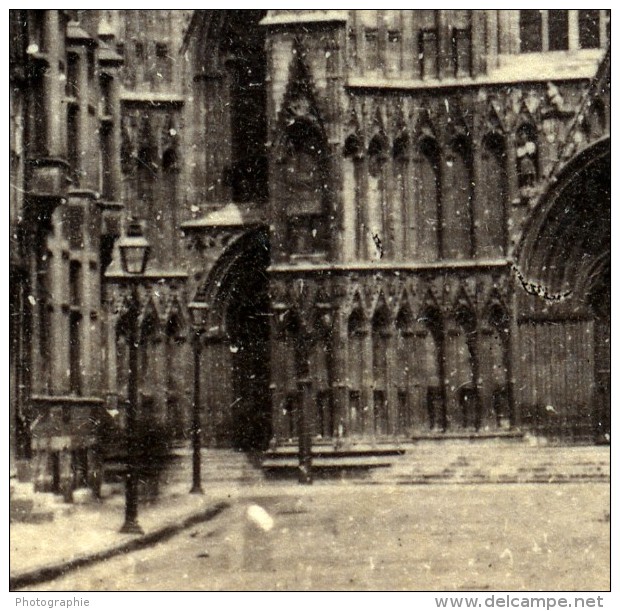 Royaume Uni Yorkshire York Minster Cote Ouest Anciennne Photo Stereo George Willis 1870 - Stereoscopic