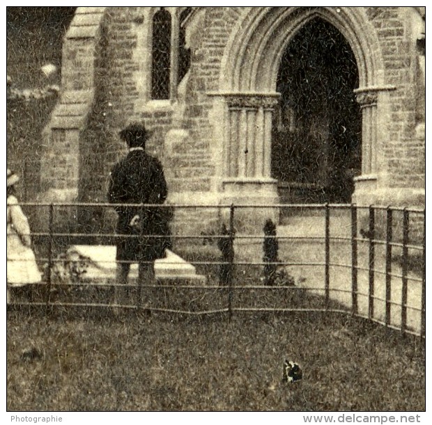 Royaume Uni Somerset Clevedon Eglise All Saints Church Anciennne Photo Stereo 1865 - Photos Stéréoscopiques