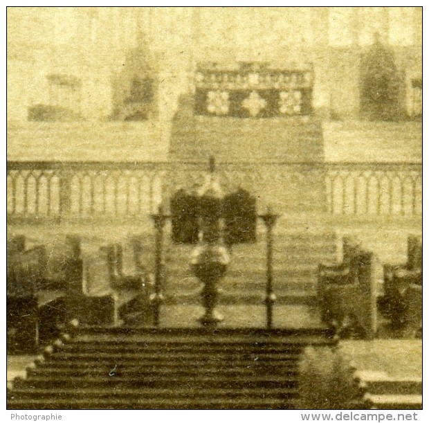 Royaume Uni Canterbury Cathedrale Le Choeur Anciennne Photo Stereo 1865 - Stereoscopic