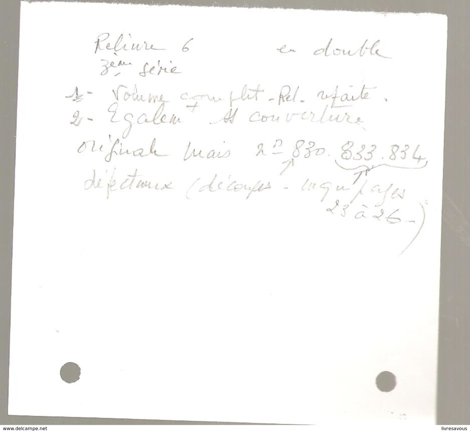 Vaillant Le Journal Le Plus Captivant Reliure 6 3 èmeSérie Du N°824 Au N°836 De 1961 - Vaillant