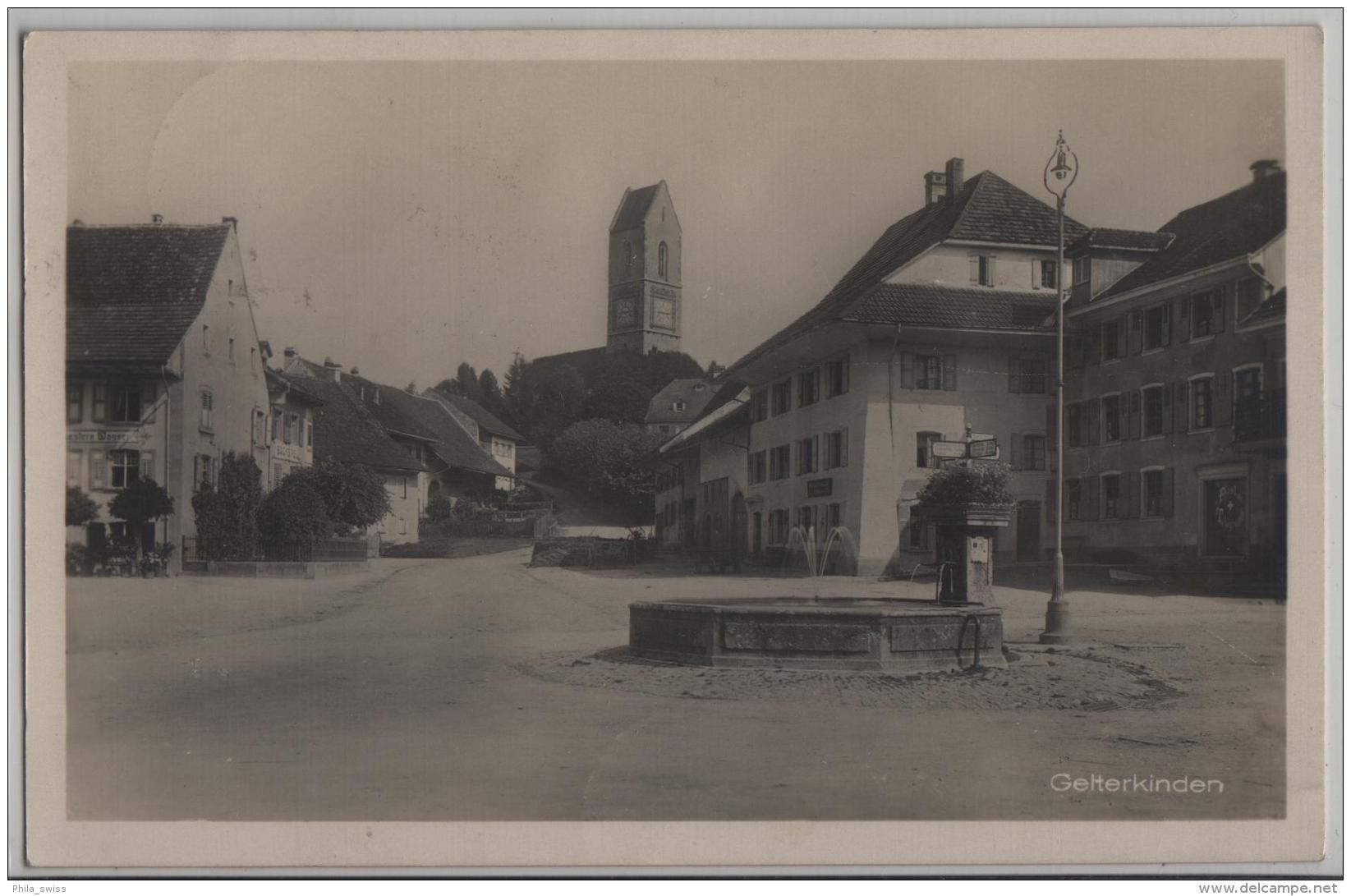 Gelterkinden - Kirche Und Dorfbrunnen - Photo: Guggenheim No. 13505 - Gelterkinden