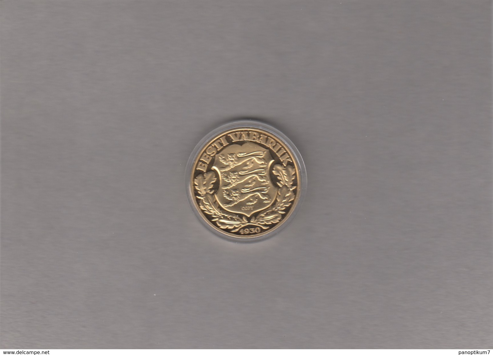 Estonia Replica Of 1930  2 Krooni TOOMPEA Coin,gold Plated,unopened With A Certificate - Estonia