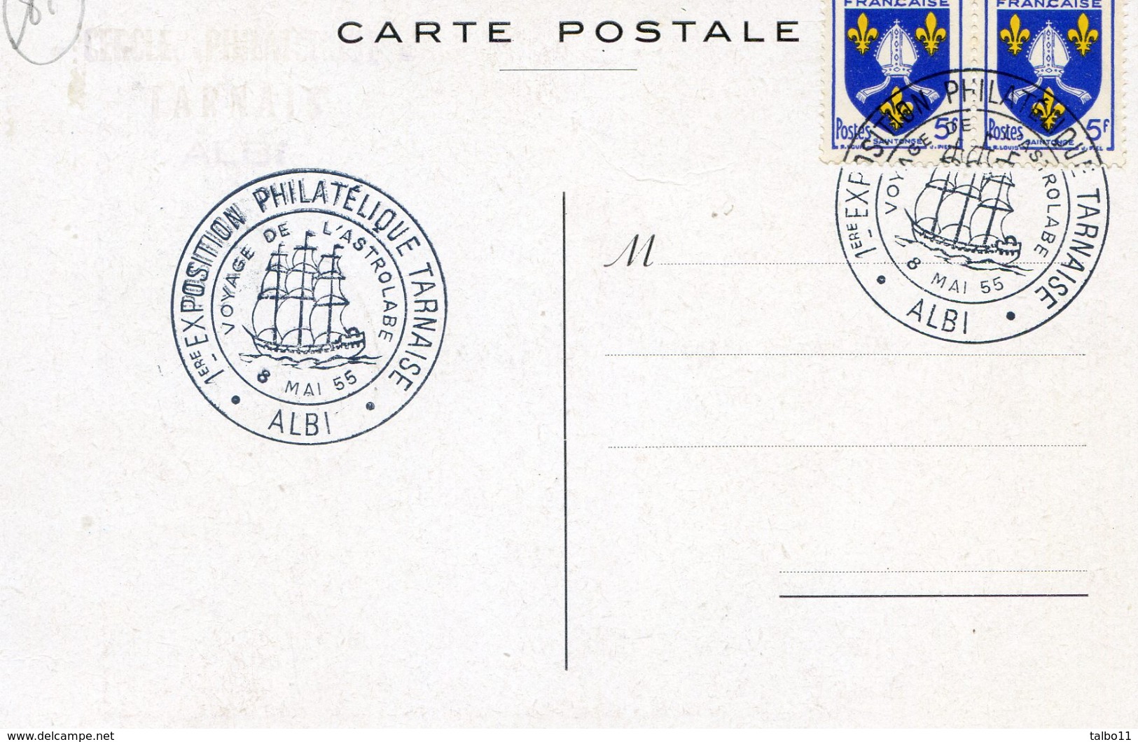 81 Albi - Exposition Philatelique Tarnaise 1955 - Lapérouse - Carte Maximum 1 Ier Jour - Albi