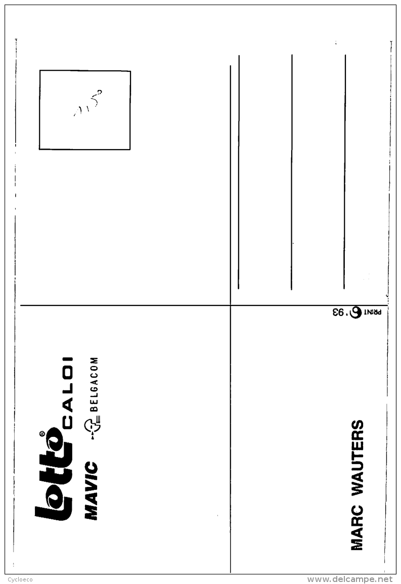 Marc WAUTERS , Autographe Manuscrit, Dédicace . Cyclisme. 2 Scans. Lotto - Cyclisme