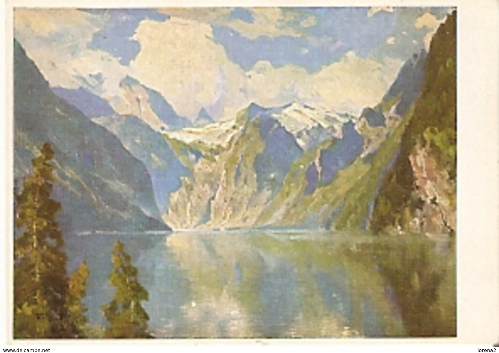 Postal Pintura. Hamis Maurus: Konigsee. (ref. 74-3) - Otros & Sin Clasificación